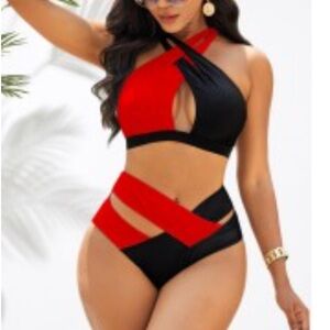 Black/white cut out Bikini